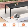 Pellebant Patio Dining Table Durable WPC Tabletop Aluminum Frame Indoor/Outdoor Dining Table for Backyards Poolside Gardens - 4 of 4