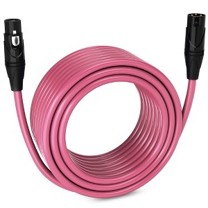 LyxPro 15 ft Red Balanced XLR Cable – 3‑Pin Male‑to‑Female Mic Cord for Studio, Live - 1 of 4