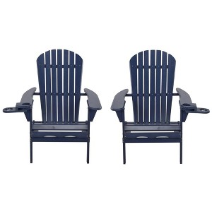 Jiallo Foldable Adirondack Chair with cup holder set of 2 - 1 of 4