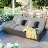 Nestfair Double Sunbed with Wicker Rattan Patio Reclining Chairs Adjustable Backrest and Seat - 2 of 4