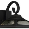 John Timberland Vintage Wall Light Sconces Set of 2 Textured Black Hardwired 7 1/2" Fixture Clear Seeded Glass for Bedroom Vanity - 2 of 4