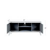 Modern Mirrored Silver TV Stand for 50" TVs, Media Console with Doors, Entertainment Cabinet for Living Room-The Pop Home - 4 of 4