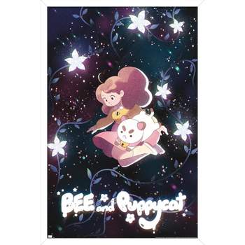 Trends International Bee and Puppycat - Space Flowers Key Art Framed Wall Poster Prints