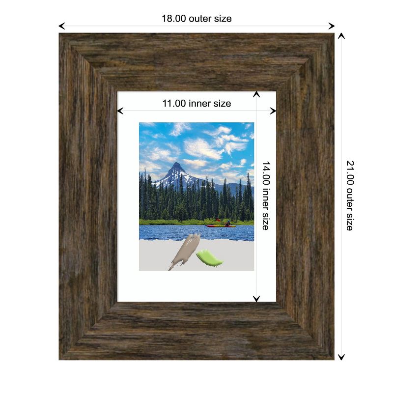 Amanti Art Fencepost Wood Picture Frame, 5 of 11