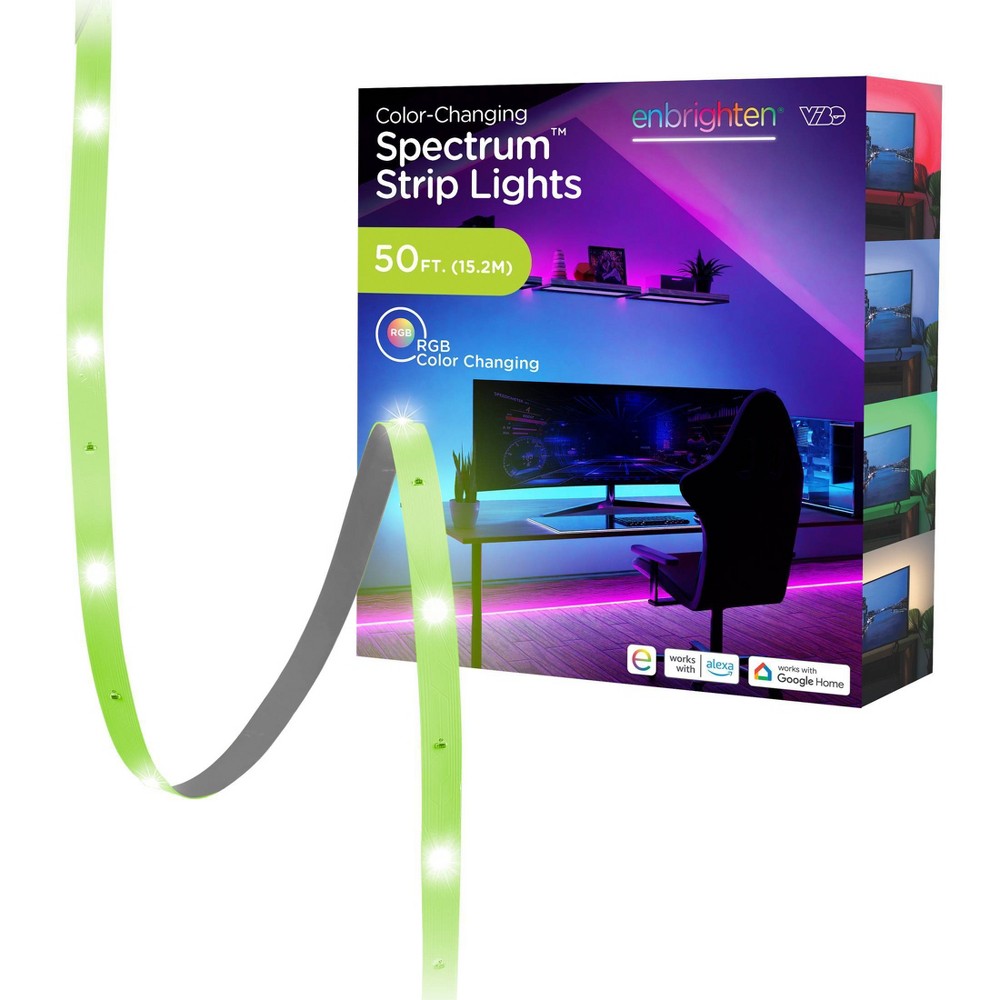 Enbrighten Vibe Smart 50' RGB Light Strip App + Remote Control