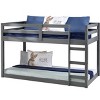 NicBex Twin Size Bunk Bed Wooden Bed Frame with Ladder and Full Length Guardrail, Space Saving, No Box Spring Required, Gray - 4 of 4