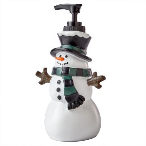 SKL Home By Saturday Knight Ltd Rustic Plaid Snowman Soap/Lotion Dispenser - 7.24" X 3.15" X 4.07", Multi - 1 of 4