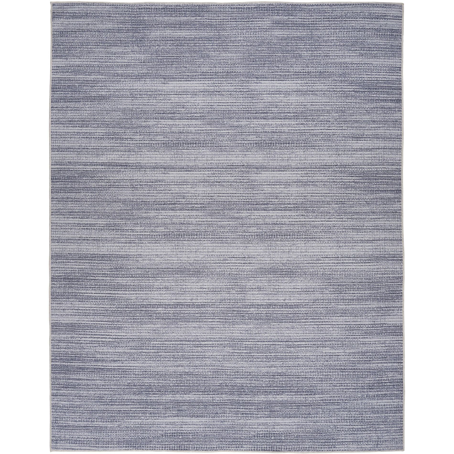 Nourison Nourison Washables 5'2" x 7' Grey Modern Indoor Non-Slip Flatweave Rug