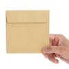 Juvale 100-Pack Square Envelopes for Invitations, Announcements, Weddings, 120GSM, Kraft Paper Brown, 5.5" x 5.5" - 4 of 4
