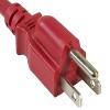 SANOXY 2 PACK of 2ft 18 AWG Universal Power Cord (IEC320 C13 to NEMA 5-15P), Red - 2 of 3