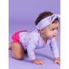 RuffleButts Baby/Toddler Girls UPF50+ Long Sleeve One Piece Rash Guard - 4 of 4