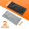 Unique Bargains PU Leather Soft Portable Storage Scratch-Resistant Eyeglasses Bag 2 Pcs - 3 of 4