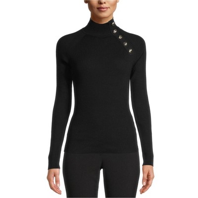Anne Klein Womens Ribbed Pullover Sweater