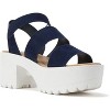 Soda ACCOUNT Women's Open Toe Block Heel Platform Sandals with Adjustable Ankle Strap - 4 of 4