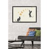 Trends International Episodic Drawing - Cat And Moon 1 Framed Wall Poster Prints - 2 of 4