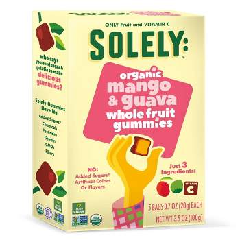 SOLELY Organic Mango & Guava Fruit Gummies - 3.5oz/5ct