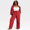 Women's Fleece Wide Leg Sweatpants - Auden™ - 3 of 3