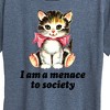 Women's - Instant Message - Menace To Society Short Sleeve Graphic T-Shirt - 2 of 4