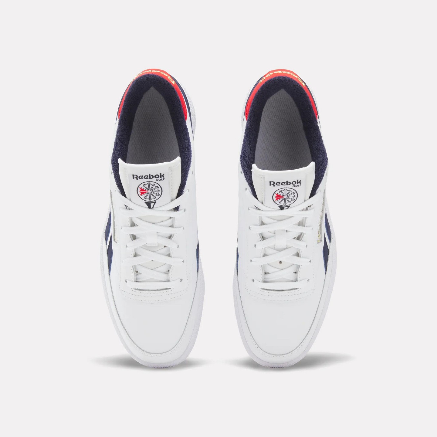 Мужские кроссовки Reebok Club C Revenge Golf Shoes Size 13 Ftwr White/Navy/Red, цвет: Белый — фото 2