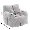 Soft Velvet Fabric Bean Bag Chair Filled With Memory Sponge,Ivory - 4 of 4