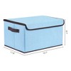 REGALWOVEN Fabric Collapsible Storage Bin Cube with Handles and Lid for Shelves Closet - 4 of 4