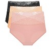 Agnes Orinda Women's 3 Pack Underwear Soft Full Breathable Lace Panties - 2 of 4