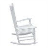 SKRAN Solid Hardwood Porch Rocker Chair, Wide Seat with Slatted Backrest and Armrests, Outdoor Rocking Chair for Porch, Balcony, or Garden - 4 of 4