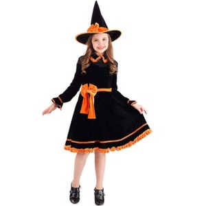 HalloweenCostumes.com Crafty Witch Girl's Costume - 1 of 4