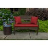Casual Cushion Solid Sunbrella Fabric 1-Piece Indoor/Outdoor Wicker Bench Cushion, 43.5"W x 19.5"L - 2 of 4