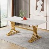 Tribesigns 63-inch Rectangular Dining Table for 4 to 6, Modern Dinner Table for Dining Room, Kitchen, Living Room - 4 of 4