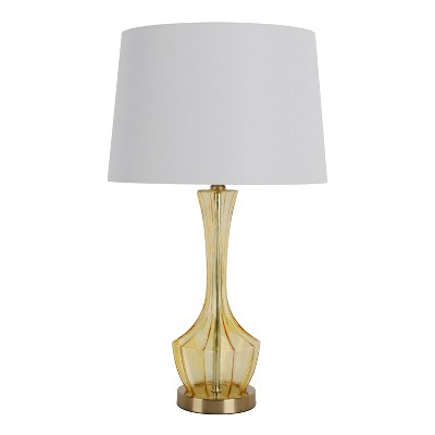 Translucent Glass Table Lamp Set with Brass/Light Gold - Decor Therapy