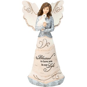 Pavilion Gift Company - Blessed - 7.5" Angel Holding Bunny - Decorative Objects - 1 of 4