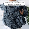 Chunky Knit Throw Blanket Braided, Soft & Cozy - Becky Cameron - 2 of 4