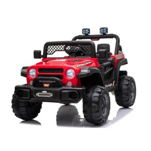 Electric Car for Kids, 12V Kids Ride On Truck Car w/Parent Remote Control, Spring Suspension, LED Lights - 1 of 1