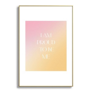 Bohomadic.Studio I Am Proud To Be ME Body Positivity Metal Framed Art Print - Deny Designs - 1 of 4