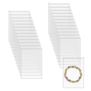 Unique Bargains Necklace Ring Earring Storage Self-Seal Transparent Jewelry Bags 25 Pcs - 1 of 4