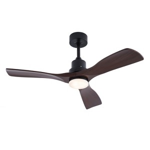 YIYIBYUS 42In Indoor Black and Brown Modern Ceiling Fan with 3-Color Integrated LED Light - 1 of 4