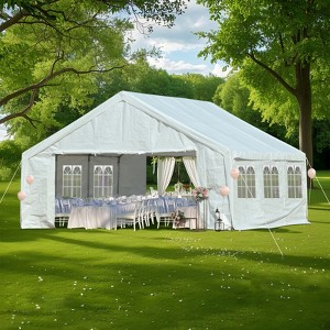 Aoodor 20 x 20 FT. Marquee Party Tent with Church Window Sidewalls ,Waterproof Pavillion Tent ,Outdoor Event Tent,Wedding Party Tent - 1 of 4