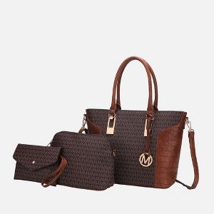 MKF Collection Shonda 3PC Tote with Cosmetic Pouch & Wristlet by Mia K - 1 of 4