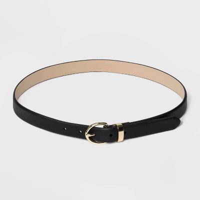 Women's Saffiano Belt - A New Day™ Black : Target