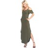 Women's Cold Shoulder Lexi Maxi Dress with Pockets - White Mark - 2 of 3