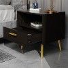 Hitow Single Drawer Nightstand Modern Design Open Shelf Storage - image 4 of 4