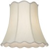 Imperial Shade Set of 2 Scallop Bell Lamp Shades Cream Medium 10" Top x 16" Bottom x 14.75" High Spider Harp and Finial Fitting - 3 of 4