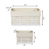 happimess Callan Vintage Industrial Handmade Wire Metal Nesting Storage Baskets with Wood Handles and Fabric Liner - 4 of 4