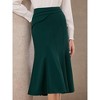 INSPIRE CHIC Women's Mermaid High Waisted Pleated Fishtails Midi Skirt - 4 of 4