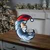 Santa Half Moon Ekkolight 17"H Acrylic LED Christmas Decor | White & Red Holiday Accent by Melrose - 2 of 3