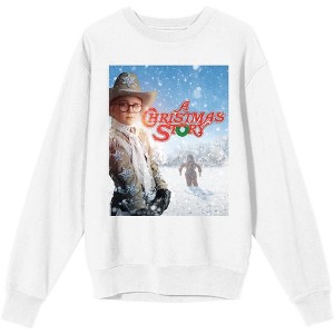 A Christmas Story Movie Poster Women's White Long Sleeve Sweatshirt - 1 of 3