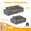 82.7" Plush Corduroy U-Shaped Sectional Sofa, 2 Ottomans, Deep Seat - 3 of 4