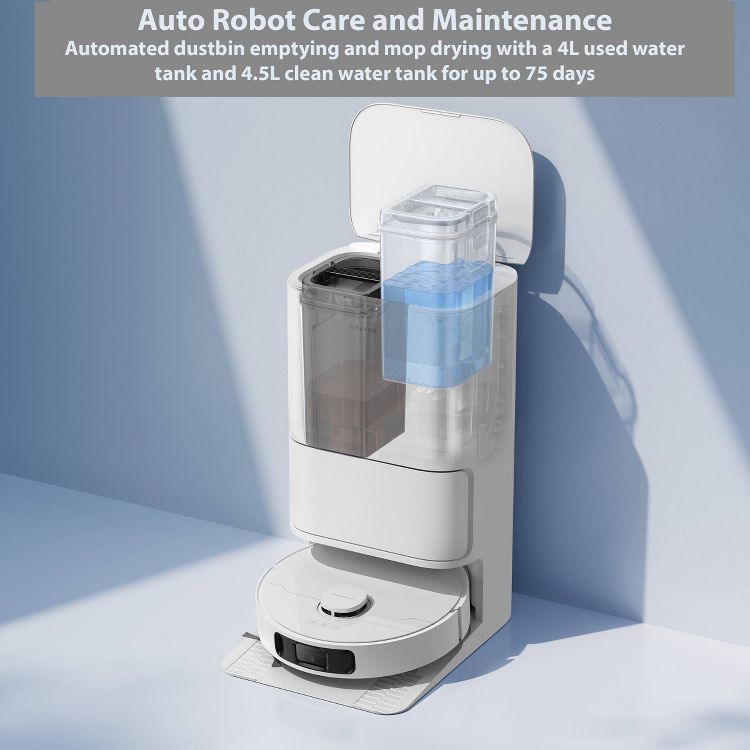 Dreame E30 Ultra Robot Vacuum and Mop White: Self-Emptying, Smart Mapping, HEPA Filter, Pet Hair, App-Controlled, Cordless, 4 of 12
