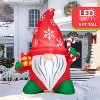 Joyfy 6 FT Tall Christmas Inflatable Outdoor Decoration, Gnome with Gift & Candy Cane Inflatable with LEDs for Xmas Party Indoor Outdoor Holiday Decor - 4 of 4